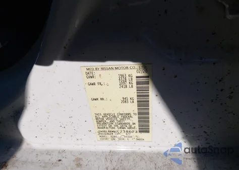 2020 Nissan Altima S Fwd z USA, uszkodzony, nr VIN 1N4BL4BVXLC238673